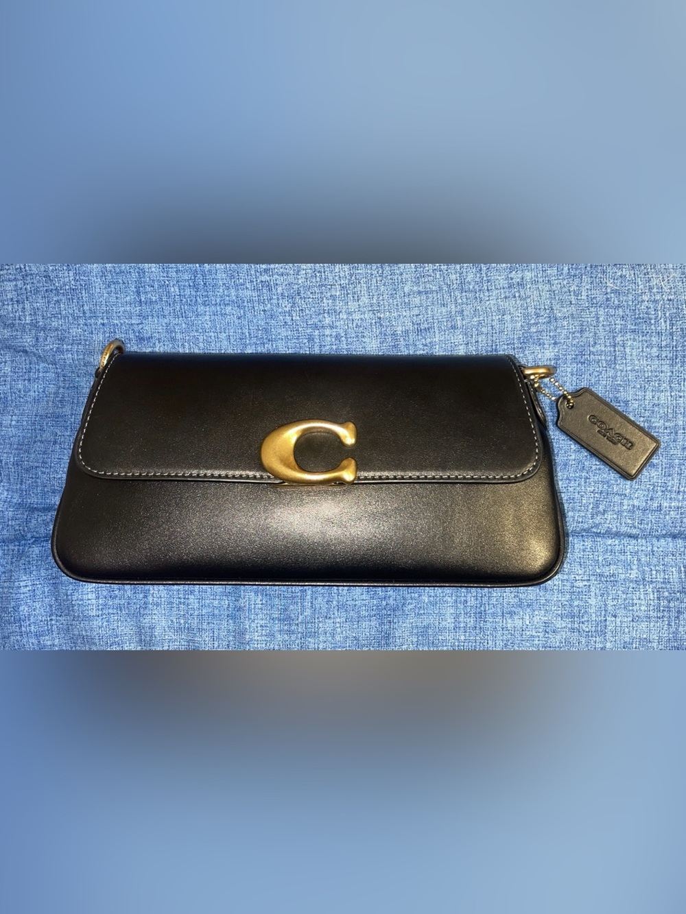 Coach Tabby Shoulder Bag 26 Black Leather Brass Gold Hardware NWT